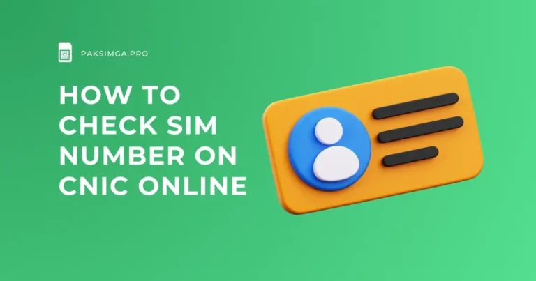 How to Check SIM Number on CNIC Online